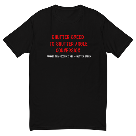 Shutter Speed to Shutter Angle Short Sleeve T-shirt